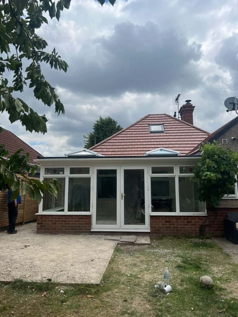 This is a photo of a hipped roof on a bungalow that has just had roof repairs carried out. Works carried out by TRP Roofing Withernsea
